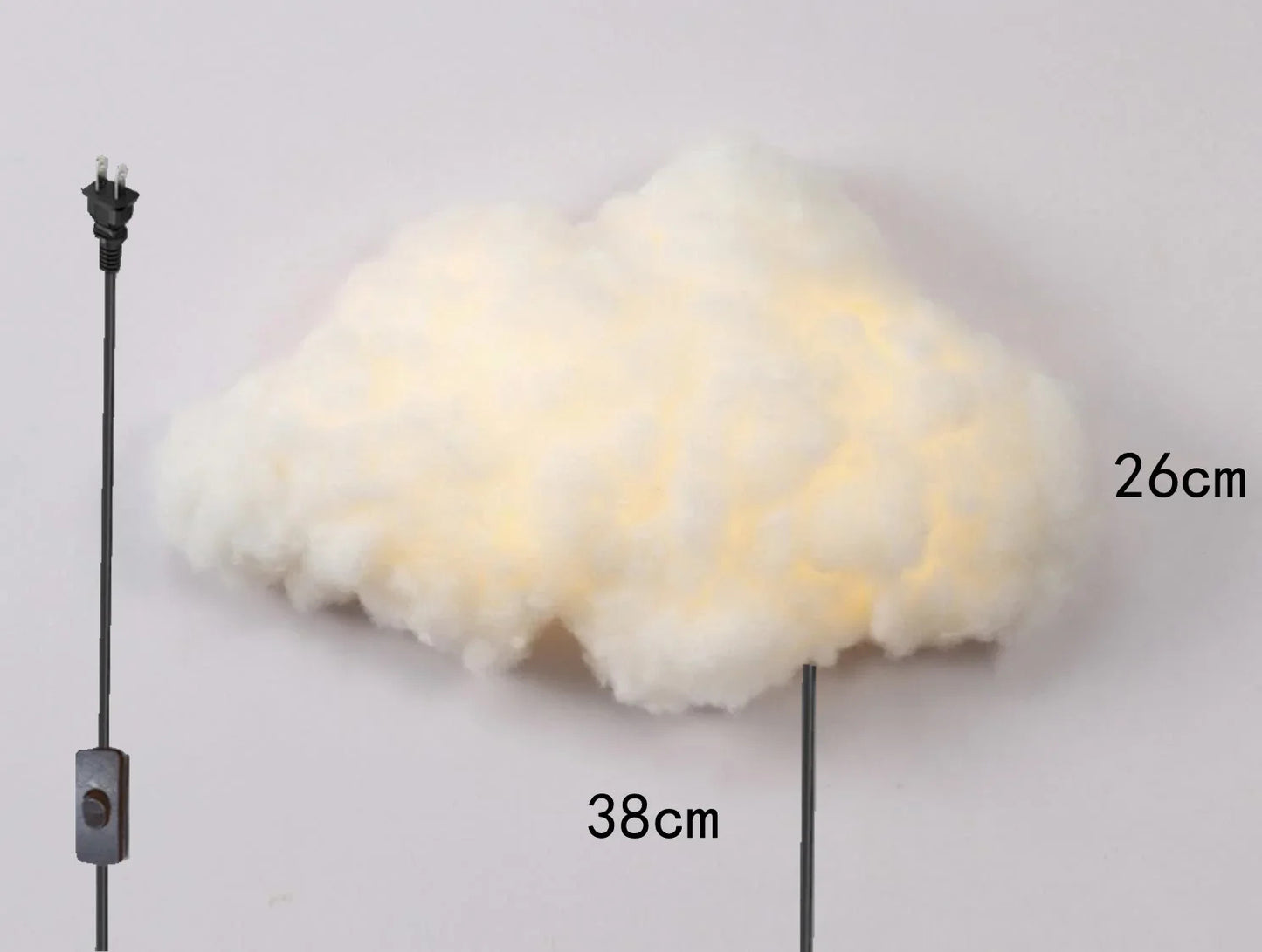Novelty Cloud Wall Sconce Light Kids Children Bedroom Bedside Cartoon Cotton wall lamp