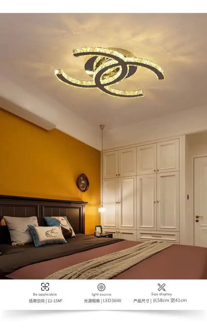 Modern Crystal Chandelier Simple Dining Room Chandelier Home Decoration hanging light fixtures