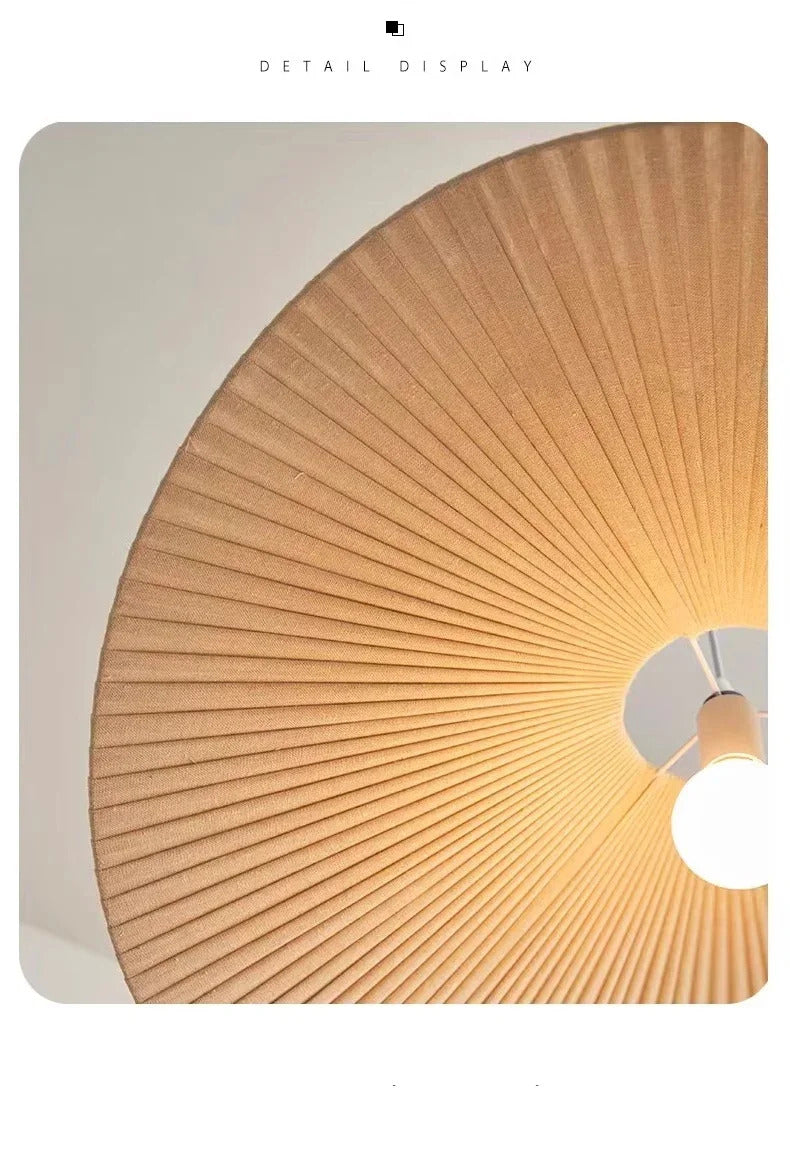 Nordic Fabric Hat Pendant Light Cream Style Led Pendant lamp