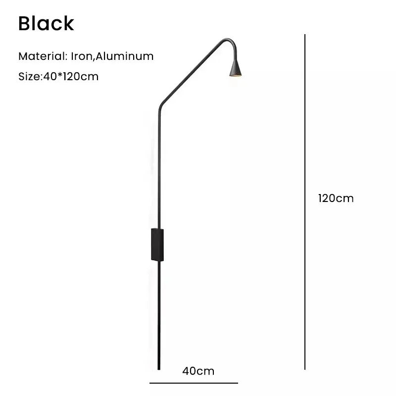 Minimalist Bedroom Bedside Floor Lamp Designer Gold Standing Light