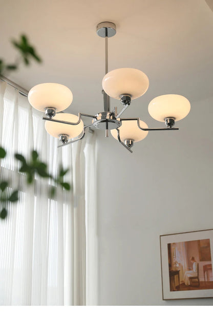 Mid century Bauhaus Chandeliers French Cream Style Pendant Lights