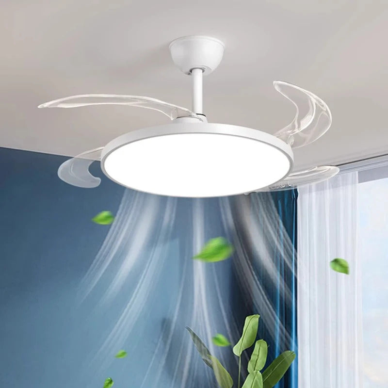 Ceiling Fan With Light Modern Remote Smart Invisible Ceiling Fan Bedroom Lamp