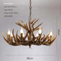 Retro Antler Chandelier Lighting Resin Deer Horn Pendant Lamp