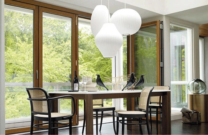 Japanese pendant light white design minimalist lamp Silk Cloth Light