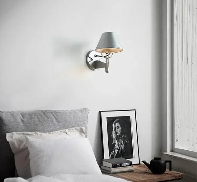 Italian swing arm wall lamp LED Silver Black wall lamp Rotatable Adjustable Reading Lights Decor wall mounted bedside lights