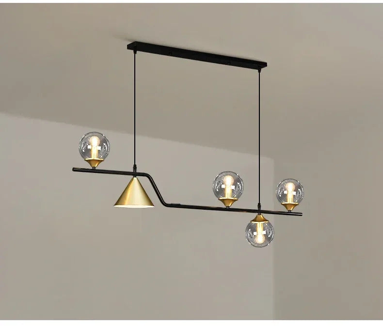 Lustre de vidro escandinavo, candeeiro suspenso, lustre de teto para cozinha e sala de jantar.