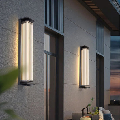 Modern outdoor wall light Waterproof IP65 Solar energy LED wall lamp Entrance sconce