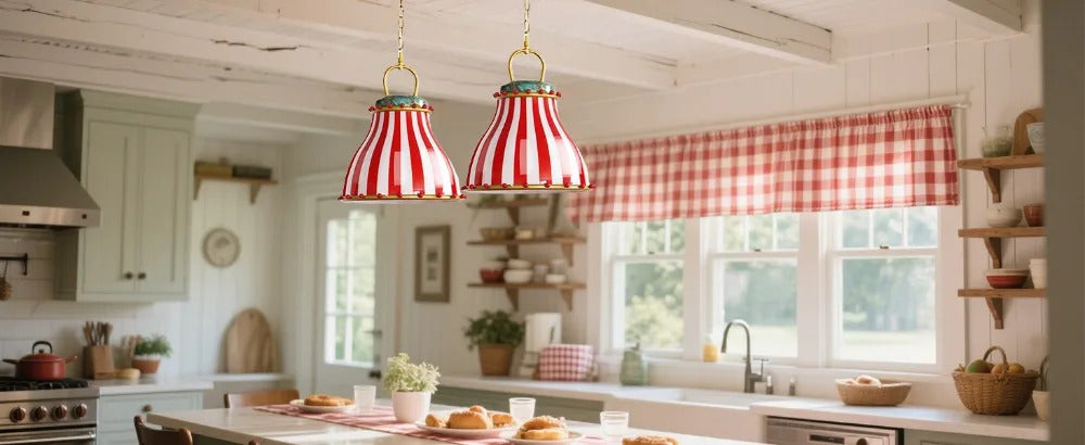 American Circus Style Chandeliers Glass Lampshade Led Pendant Lights