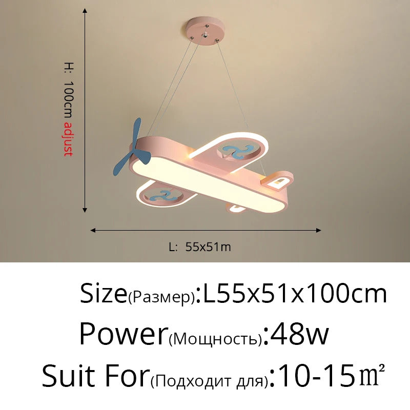 Modern Pink blue chandelier Led deco designer aircraft lamp