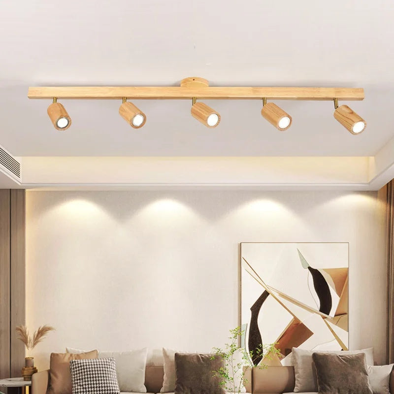 Natural Wood Beam Spotlight Light