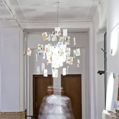 Zettel'z Pendant Light DIY Ingo Maurer Zettel chandelier for Living Room Kitchen Cafe Bar Decoration led Designer Pendant lamp