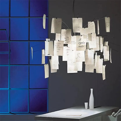 Zettel'z Pendant Light DIY Ingo Maurer Zettel chandelier for Living Room Kitchen Cafe Bar Decoration led Designer Pendant lamp