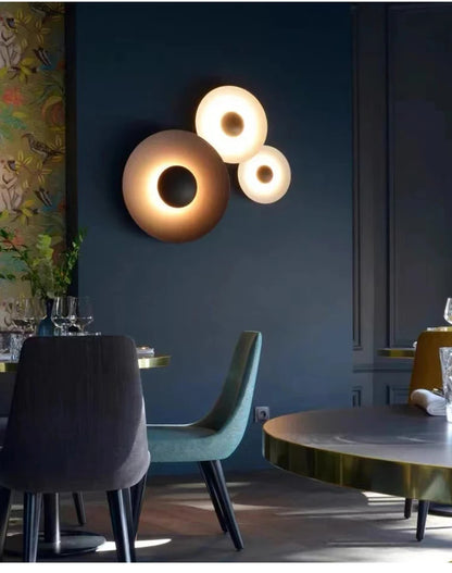 Modern grain LED Wall lamp Nordic round staircase Aisle Corridor Background Sconce light