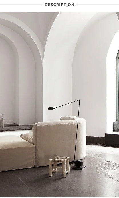 Modern Minimalist Floor Lamp Creative Bedroom Room Office Light Minimalist Study Eye Protection Reading Black Standing Light