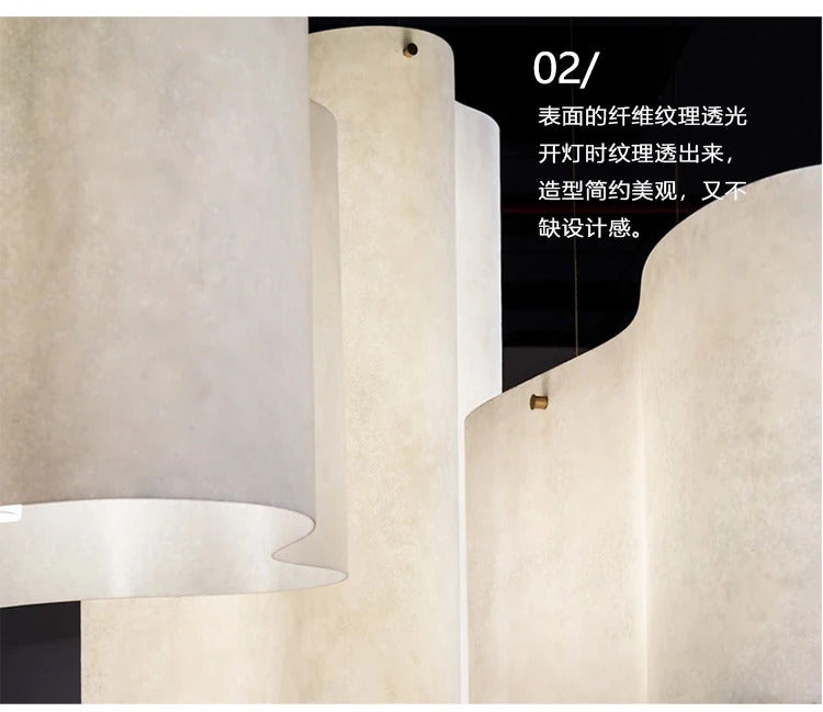 Nuvola Cloud Pendant Lamp Designer Hand-made Curved Fabric Lamp