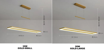 Rectangular chandelier Aluminum LED deco design Nordic style lamp