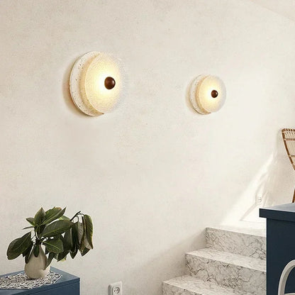 Lunara Textured Disc Wall Light