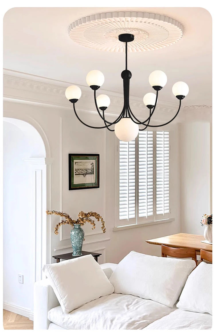 Nordic glass Pendant lamp French Gold chandelier