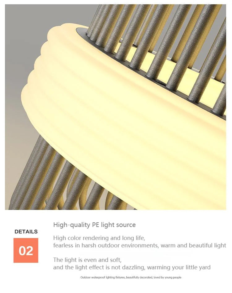 Outdoor wall column head lamps Waterproof solar floor lights  Pillar Wall lighting LED