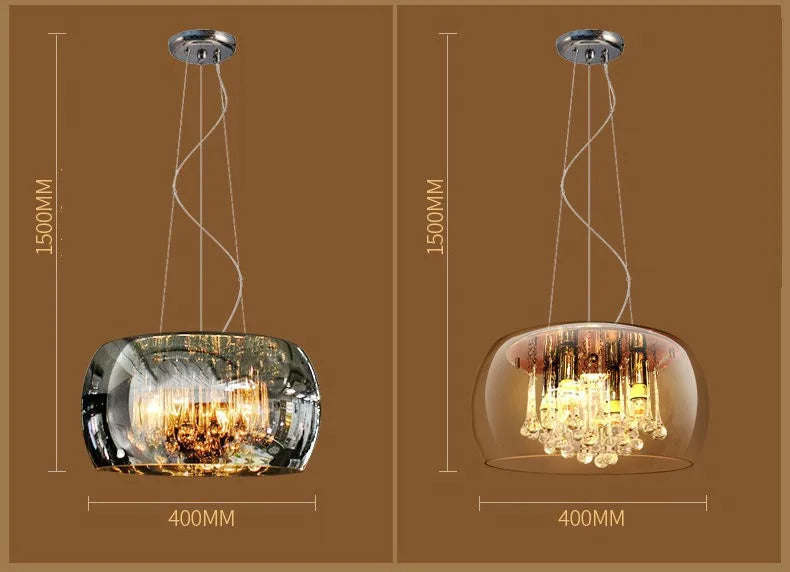 Nordic pendant lamp Luxury Glass Light Fixture crystal pendant lighting