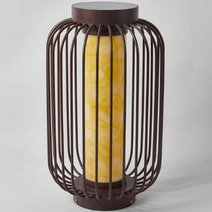 Outdoor courtyard waterproof floor lamp Wabi sabi Solar Balcony ambient birdcage Standing light