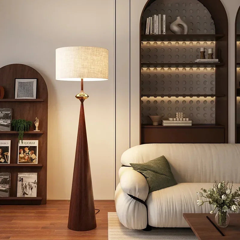 Wabi-sabi Floor Lamp Cloth Cover Art Decorative Bedroom Bedside Floor Light