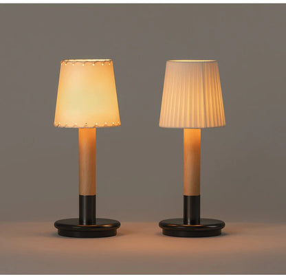 Spanish Creative Retro Nostalgic Rechargeable Table Lights LED Restaurant Bar Counter Bedroom Bedside Fabric Nighting Desk Lamps