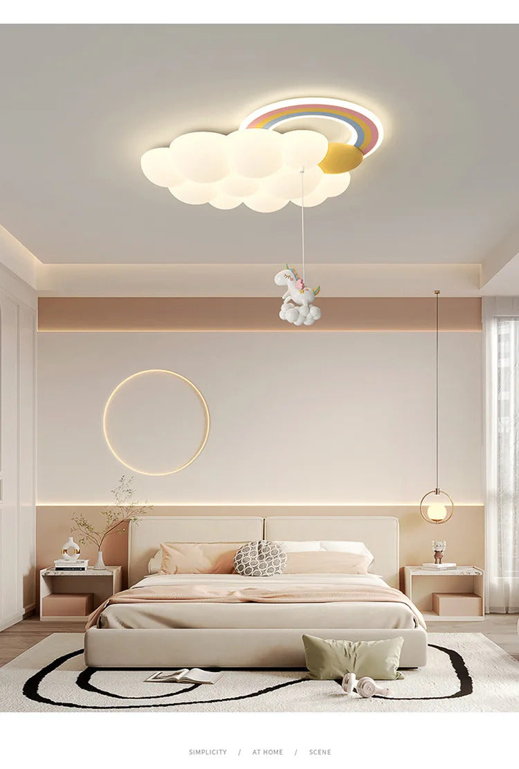 Cloud Child Stylish Ceiling Lights Bedroom Home Decor Lighting Luster Fixture