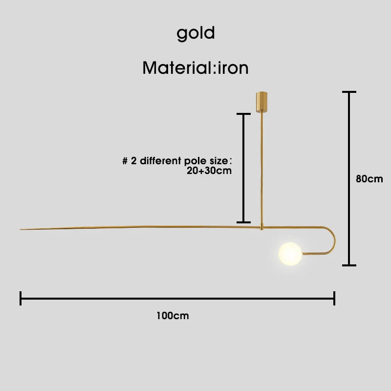 Black Gold Chandelier Pendant Nordic Modern lamp