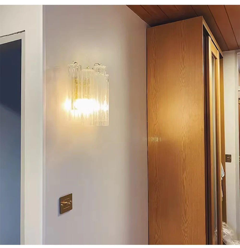 Modern Pink Glass Chandelier Designer Texture Glass Chandelie