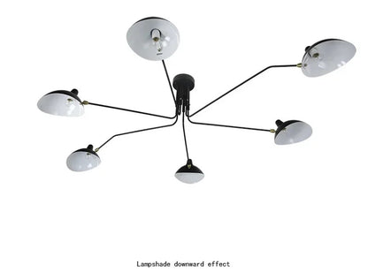 Mouille Ceiling Lamp Nordic Spider Pendant Light Multi 3/6heads for Living Room Bedroom Black Luminaire Home Decor