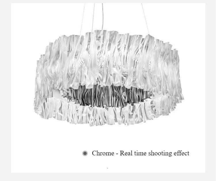 Accordéon Suspension pendant light LED pleated acrylic chandelier