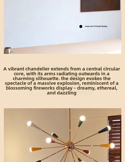 Medieval and Postmodern Memphis Restaurant Chandelier Creative Macaron Bedroom Lighting