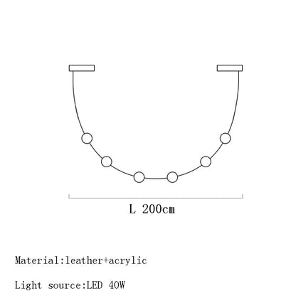 Nordic Leather Chandelier Designer Lighting