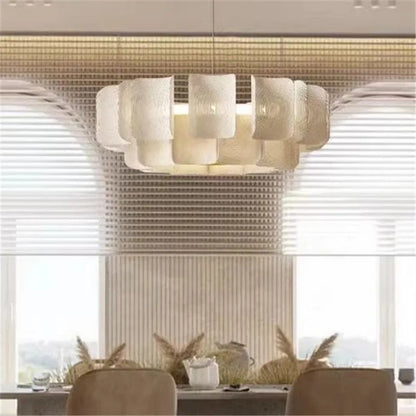 Creative Living Room Large Chandelier Minimalist Wabi Sabi LED Chandelier