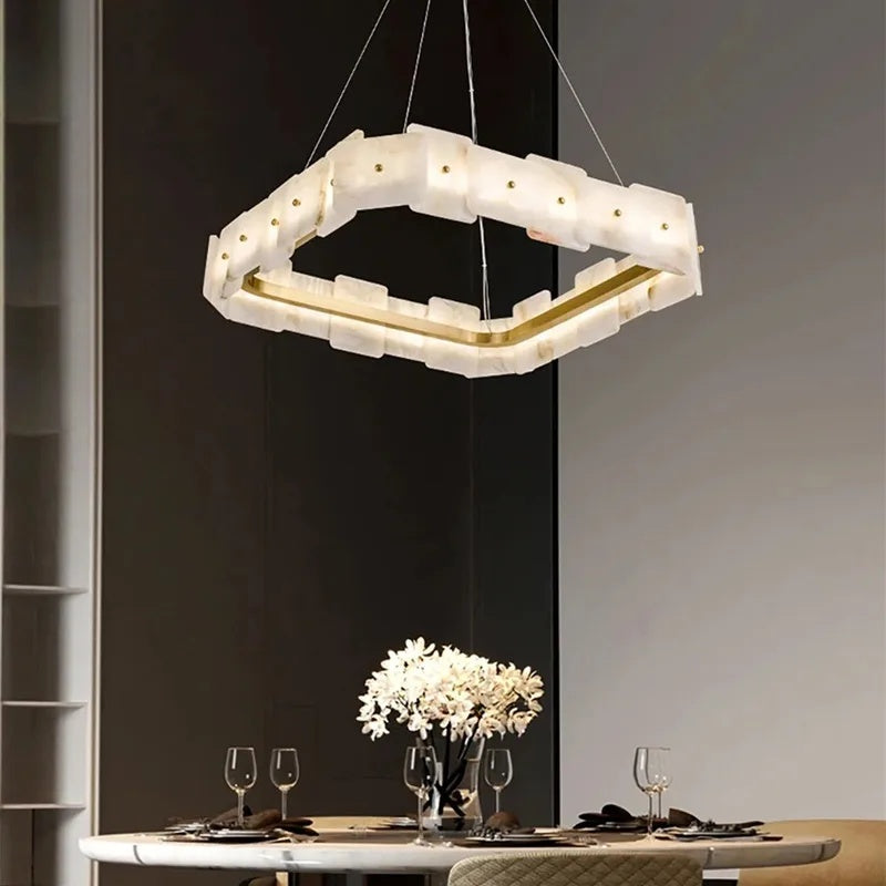 Alabaster Halo Chandelie