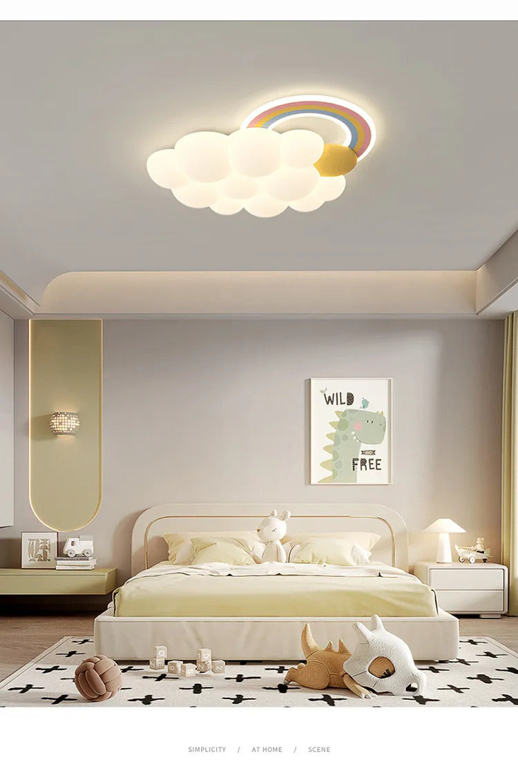 Cloud Child Stylish Ceiling Lights Bedroom Home Decor Lighting Luster Fixture