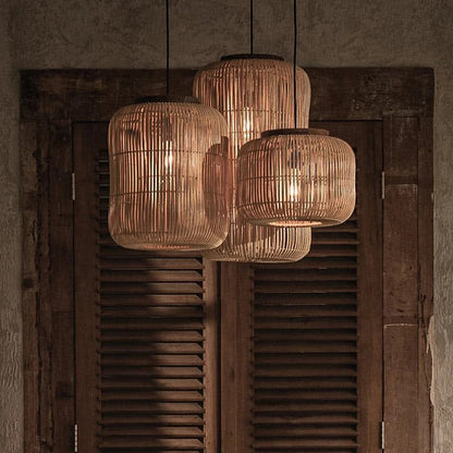 TUB pendant lamp Vitage rattan pendant light