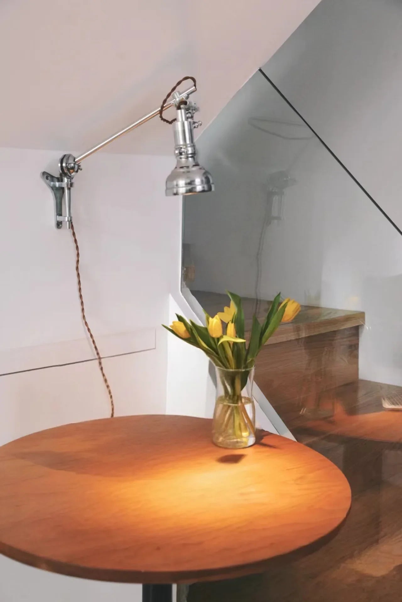 Bauhaus vintage silver wall lamp American Industrial Minimalist Adjustable wall lighting