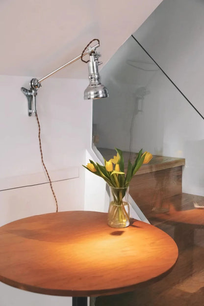 Bauhaus vintage silver wall lamp American Industrial Minimalist Adjustable wall lighting