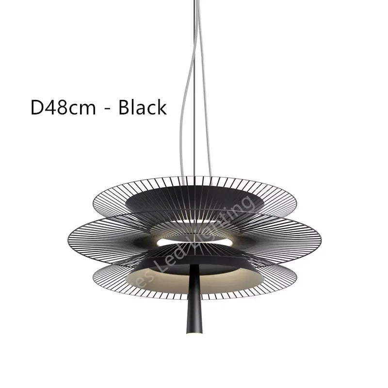 Vintage Gravity Origin Chandelier Luxury Metal lustre suspension black amd gold light for Living Dining Room kitchen island Lamp