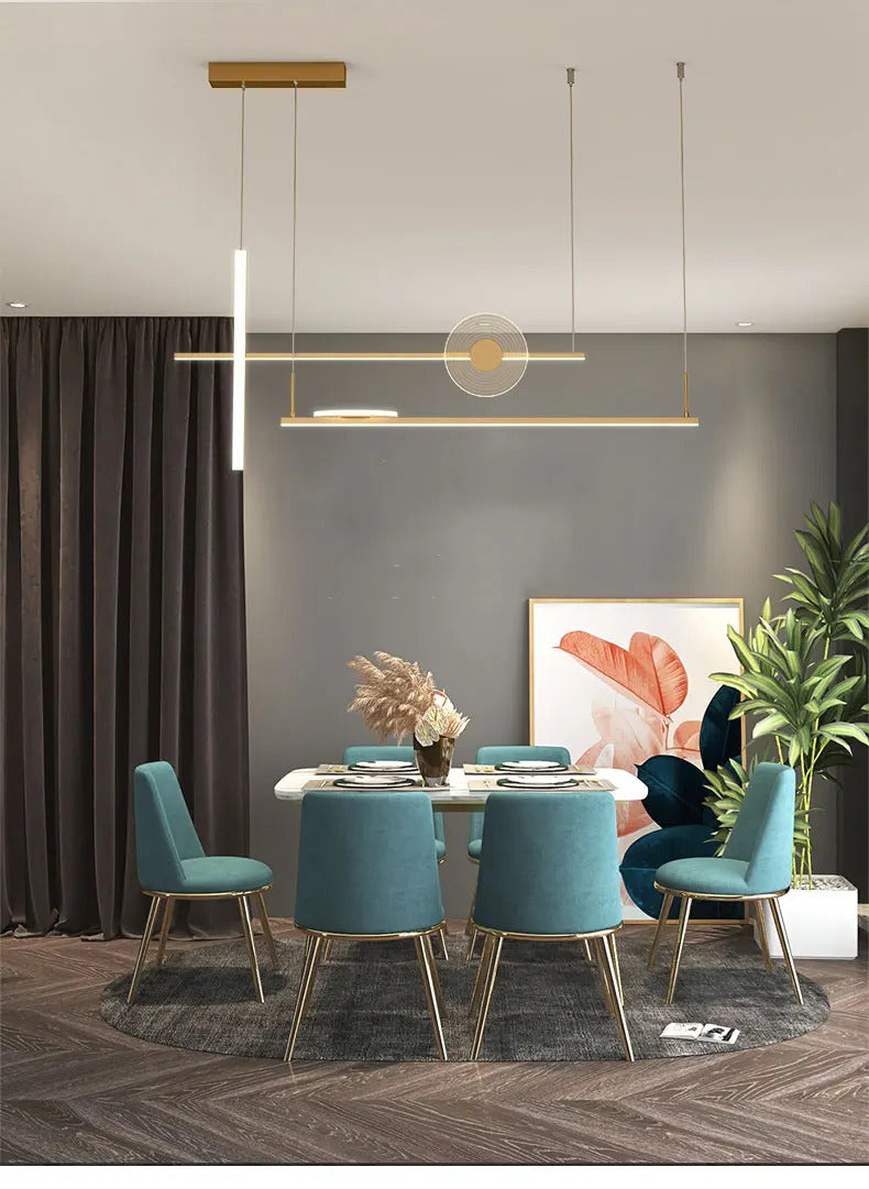 Modern black chandelier Led Nordic design minimalist acrylic lamp