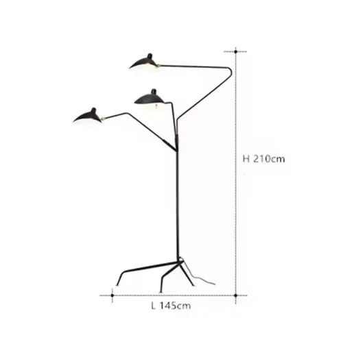 Designer Spider Serge Mouille Ceiling Lamp Black Industrial Ceiling Chandelier