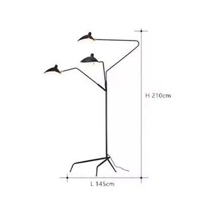 Designer Spider Serge Mouille Ceiling Lamp Black Industrial Ceiling Chandelier