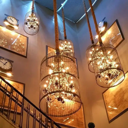 Retro Wrought Iron Chandelier Rustic Orb Chandelier