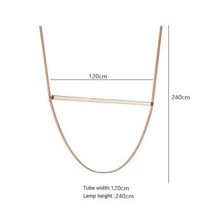 Duplex Leather Chandelier Restaurant staircase chandelier