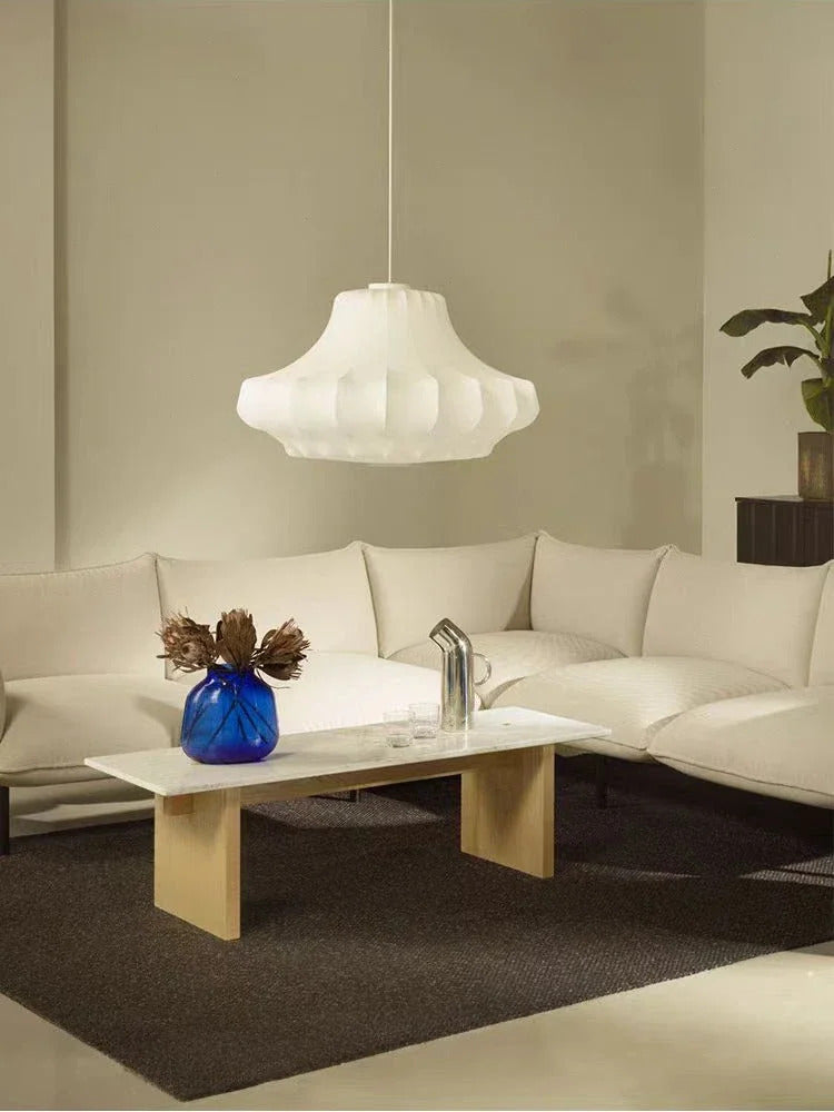 Nordic Silk Led Pendant Lights for Living Dining Room Food Tables Study Bedroom Chandelier Home Decor Hanging Light Fixture