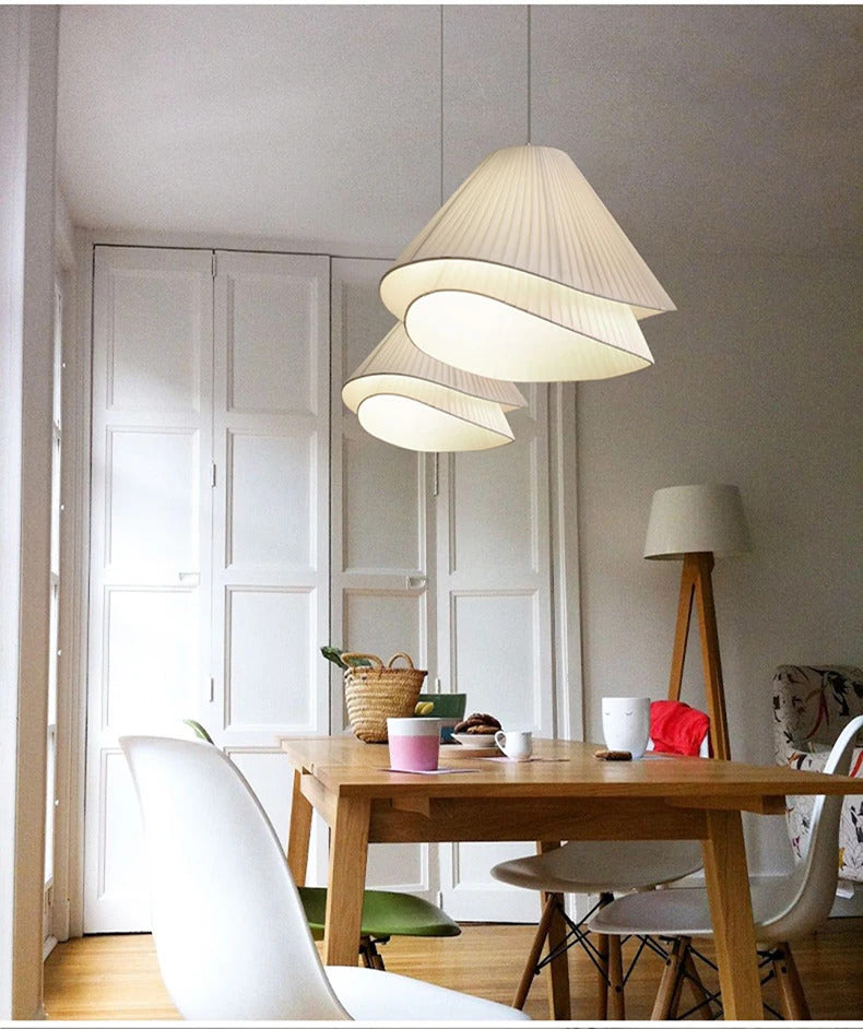 Lia Pendant lamp Nordic white fabric pendant light