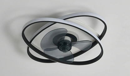 Modern bedroom decor led ceiling fan light lamp dining room remote control lamps