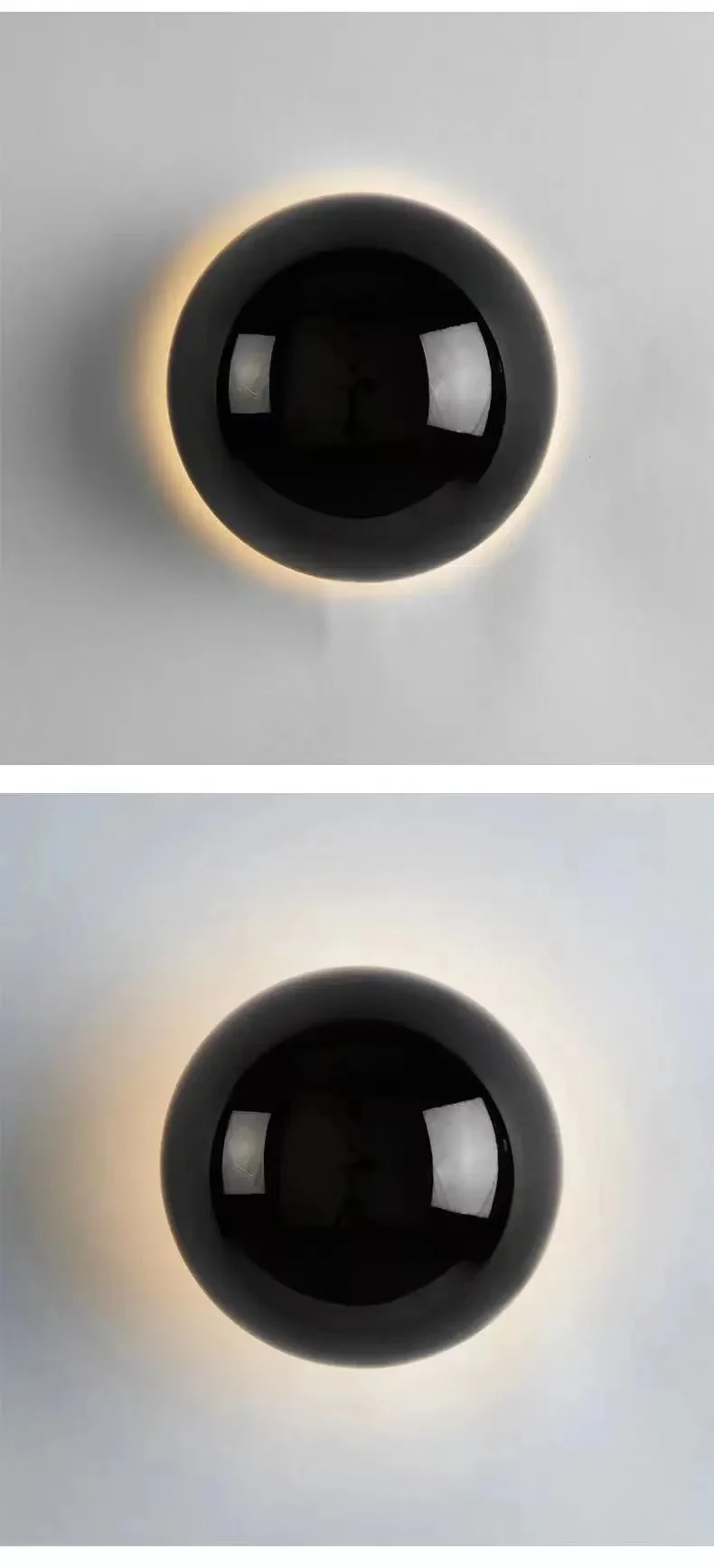 Minimalist Plated Silver Luxurious Wall Lamp Modern Simple Circular Lunar Eclipse sconce